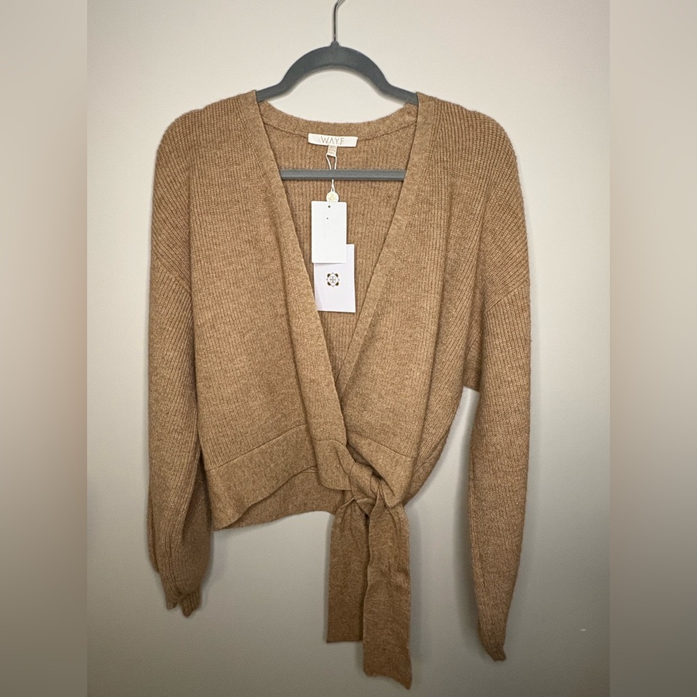 Women’s WAYF sterling wrap sweater NWT size large